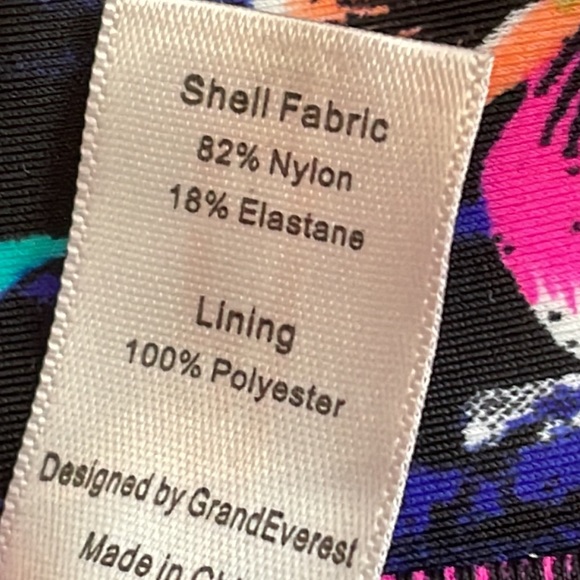 Attarco 1pc Swimsuit. NWOT Black Floral **Size XL - Picture 9 of 14